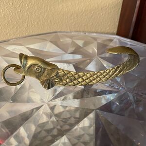 Brass Fish Door Knocker Hook Hanger made in Korea